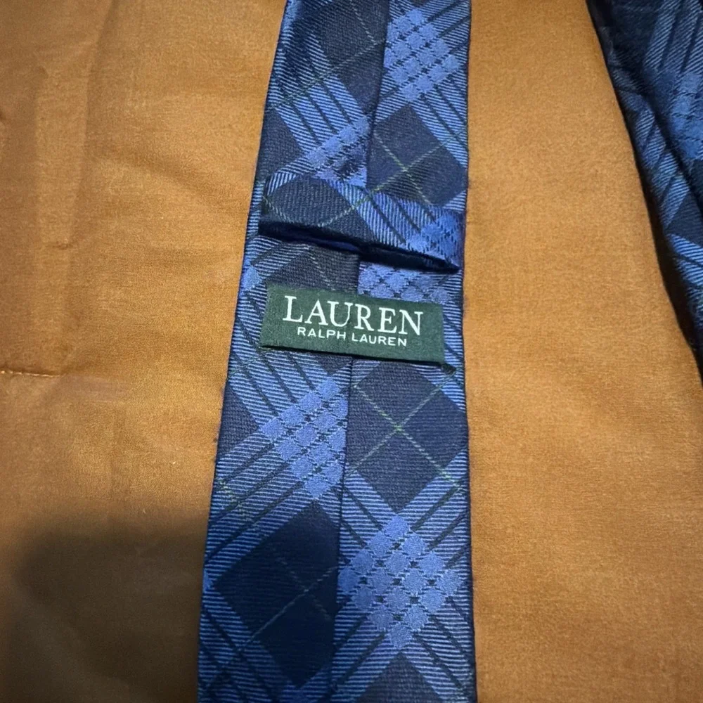 Ralph Lauren Blue Plaid Men's Necktie !
